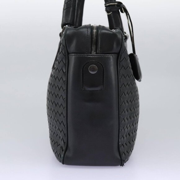 BOTTEGA VENETA INTRECCIATO Hand Bag Leather Black Auth - Picture 6 of 16